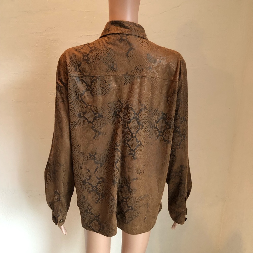 Chico’s Vintage Python Pattern Animal Print Brown… - image 2